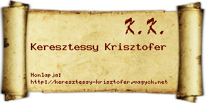 Keresztessy Krisztofer névjegykártya